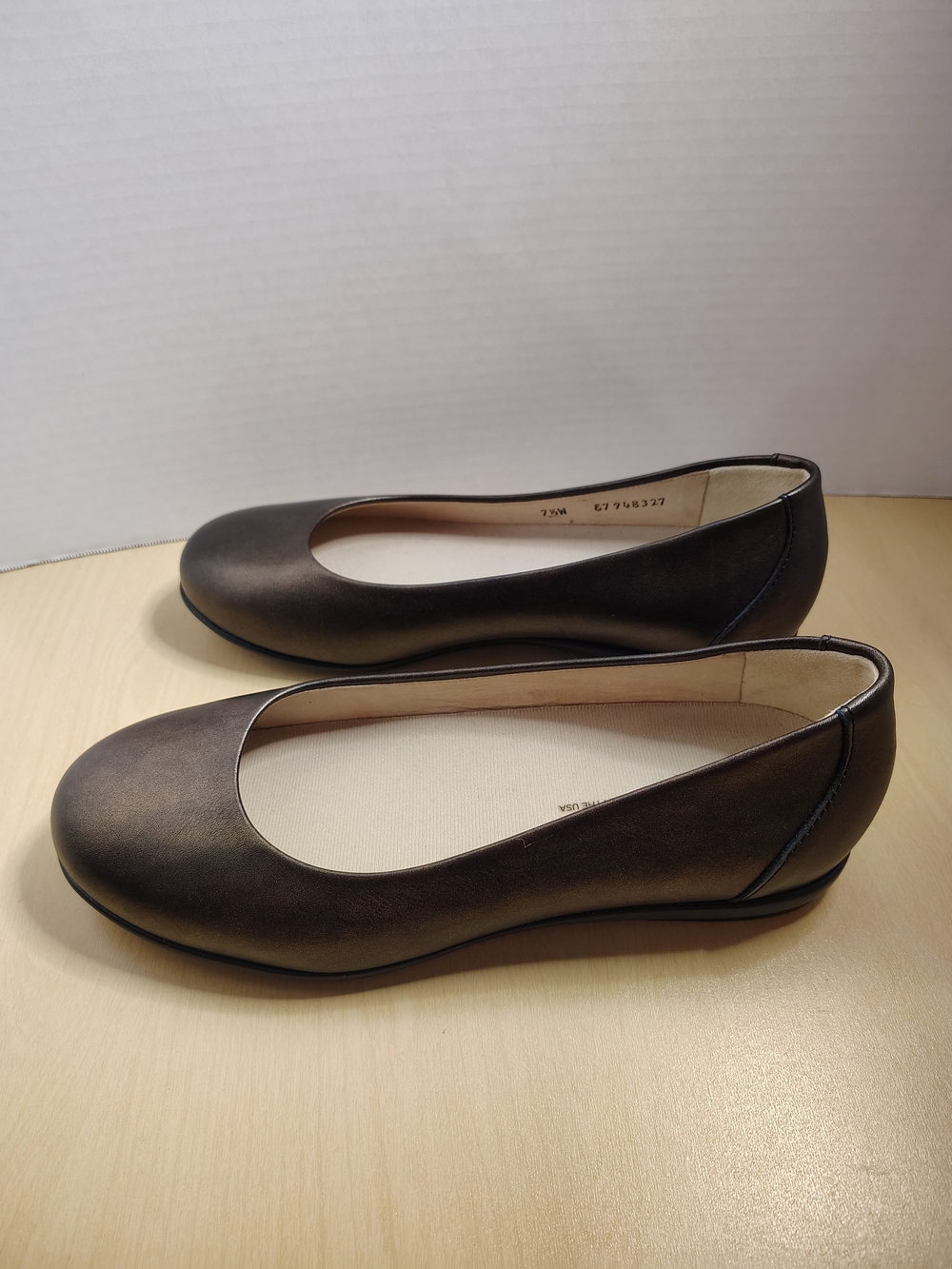 SAS Women's Dark Brown Leather Ballet Flats Size 7.5 Wide